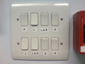 Badly labelled light switches