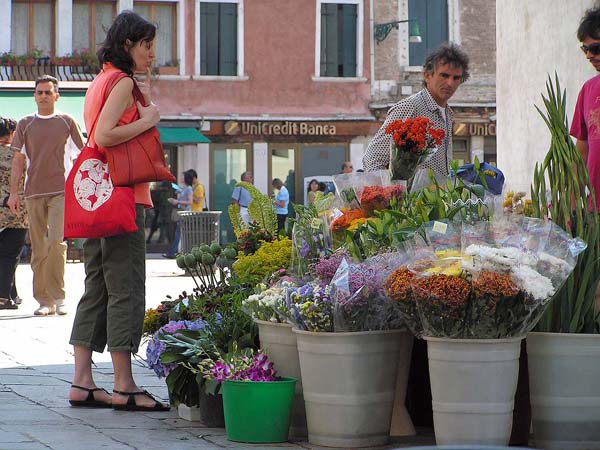 Flower stall in Italy
