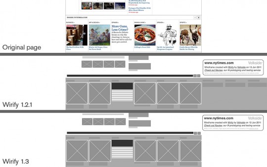 The New York Times - Original vs Wirify 1.2.1 vs Wirify 1.3