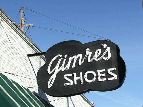 Gimres Shoes sign by Joseph Robertson