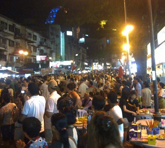 Busy street in Kuala Lumpur